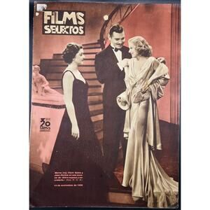 RARE Spanish 1936 Clark Gable Loy Jean Harlow Magazine Wife Vs. Secretary Disney